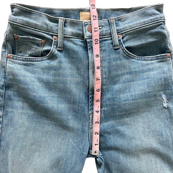 MOTHER High Waisted Rider Skimp Straight Leg Stretch Jeans in Dreamer Size 27 - Picture 13 of 14